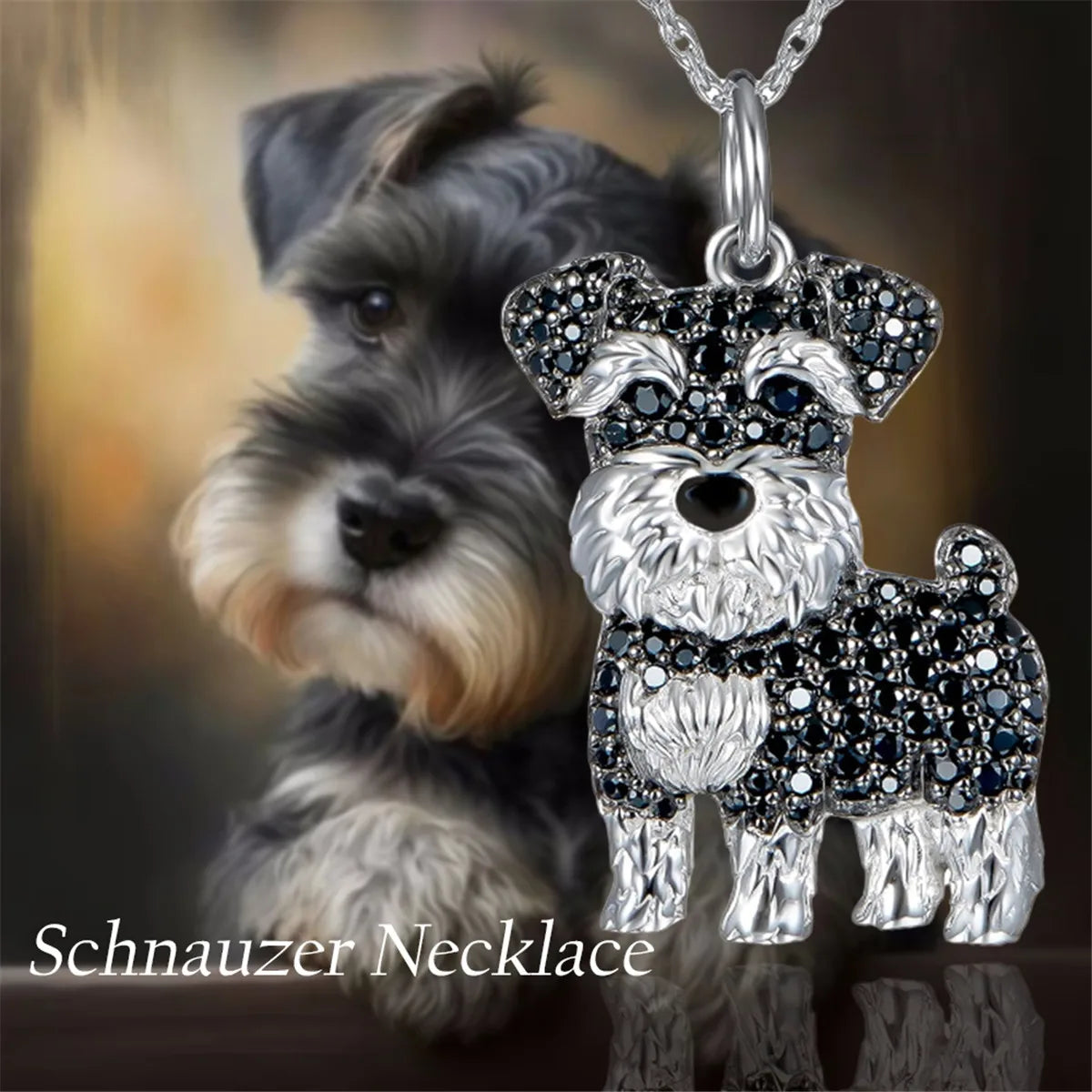 Schnauzer Pendant Necklace