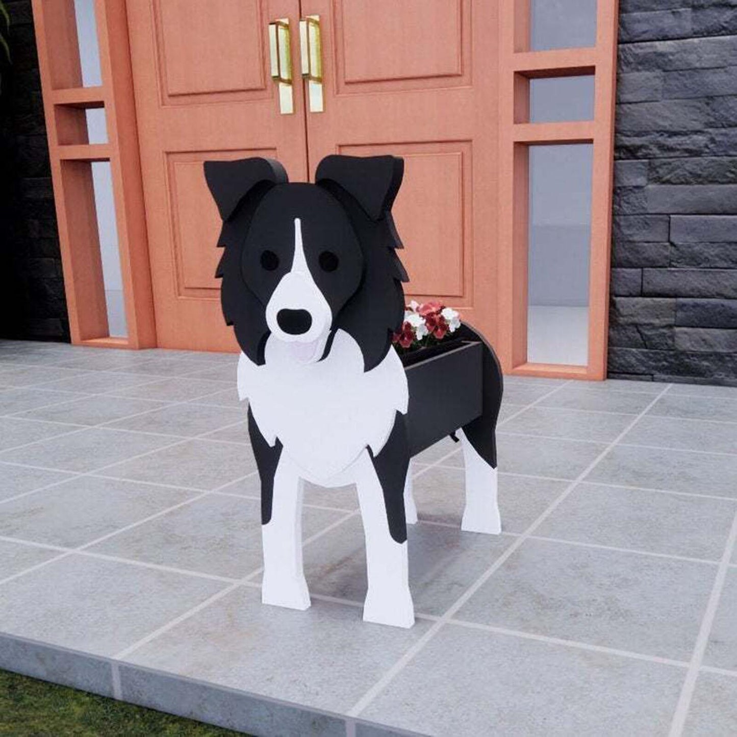 German Shepherd Flower Planter