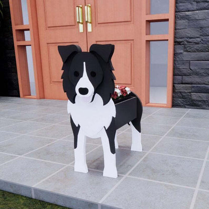 German Shepherd Flower Planter