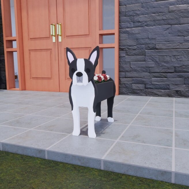 German Shepherd Flower Planter