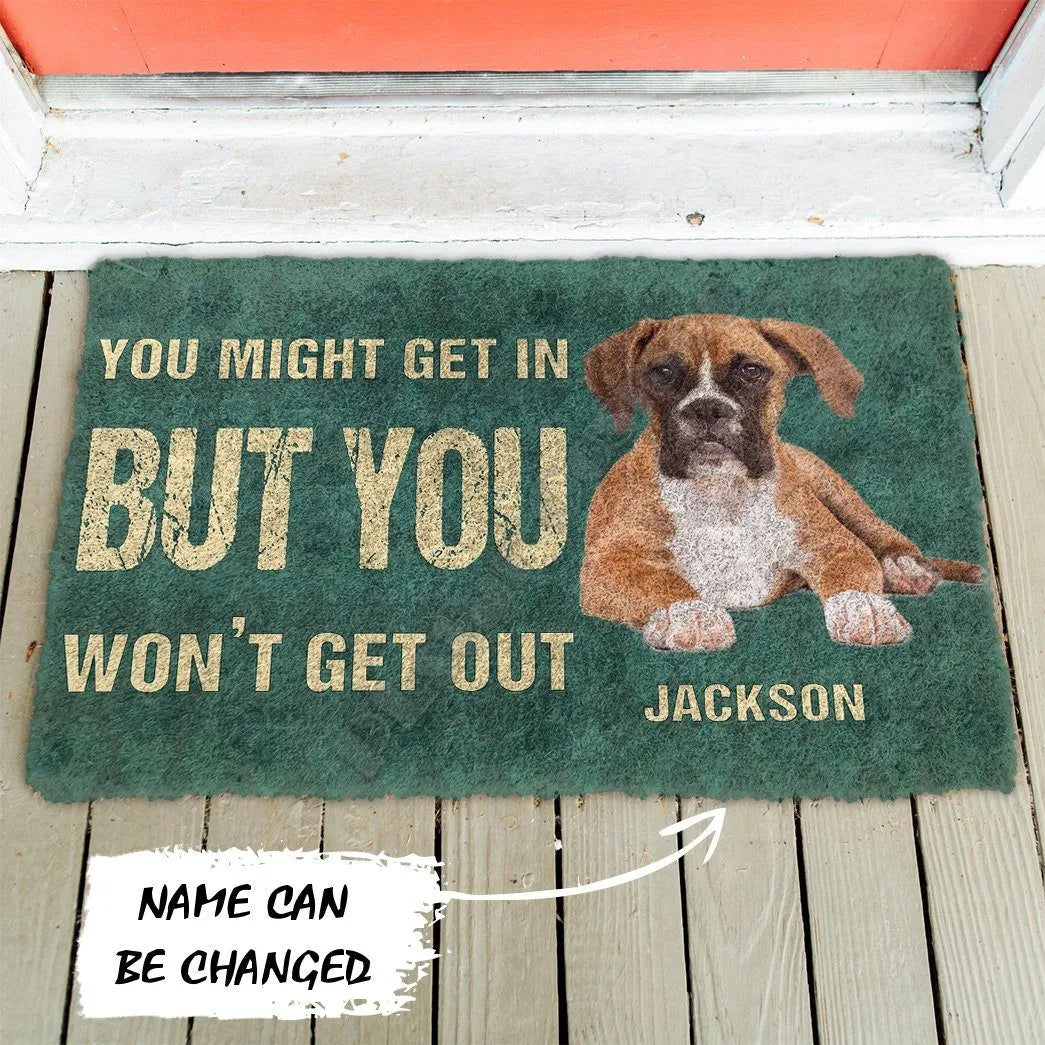 Personalized Boxer Dog Doormat