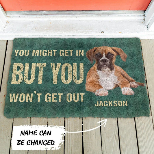 Personalized Boxer Dog Doormat