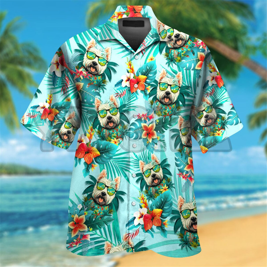Westie Hawaiian Shirt and Shorts Ploocy