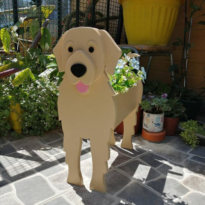 German Shepherd Flower Planter