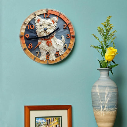 3D Westie Wall Clock