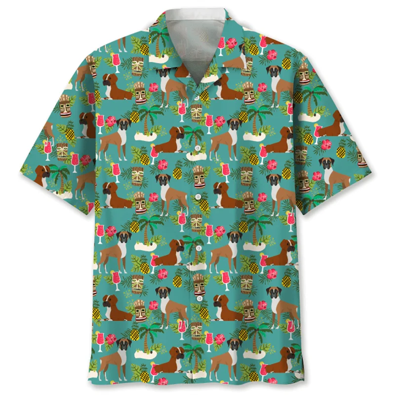 Boxer Dog Hawaiian Shirt