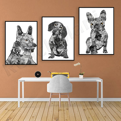 Black & White Boxer Canvas