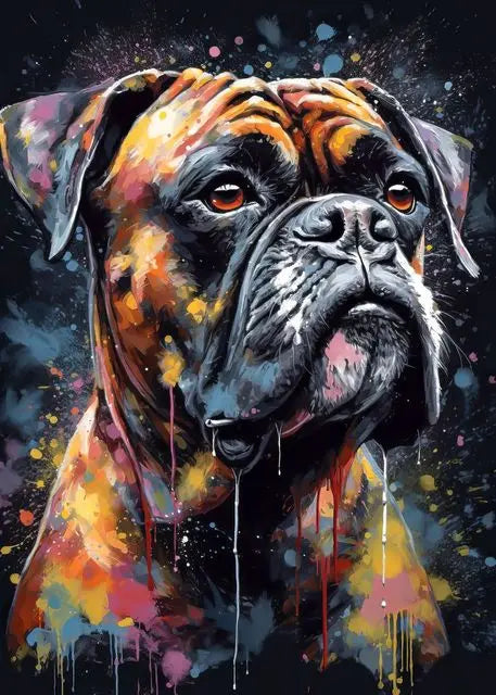 Watercolor Boxer Canvas Art