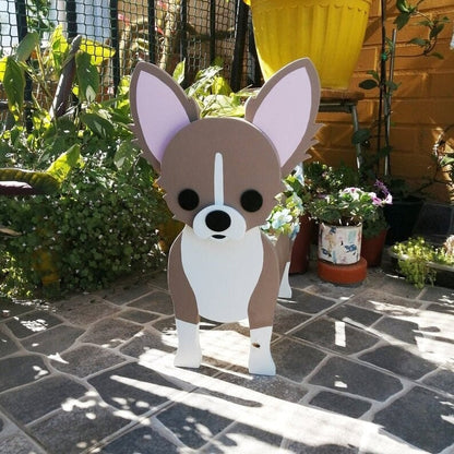 German Shepherd Flower Planter