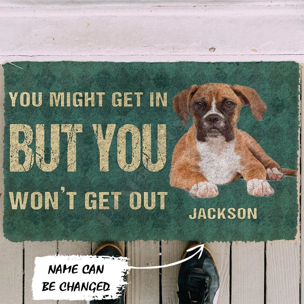 Personalized Boxer Dog Doormat