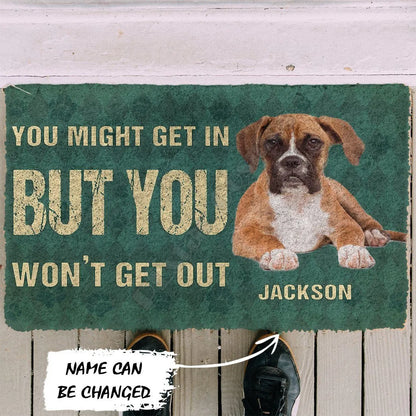 Personalized Boxer Dog Doormat