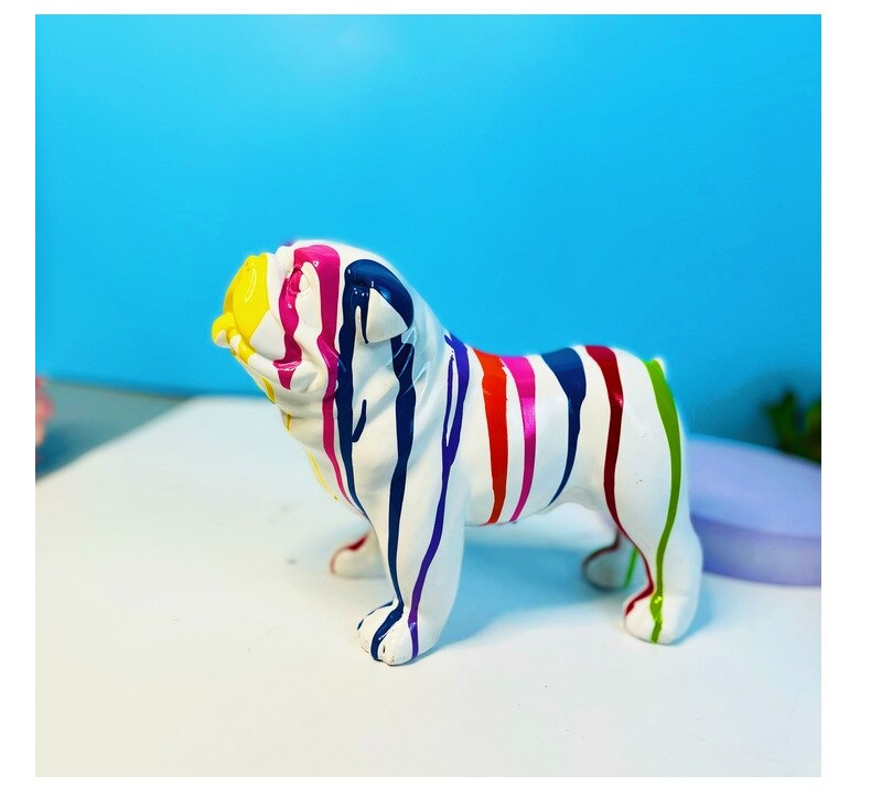 Color Splash English Bulldog Sculpture