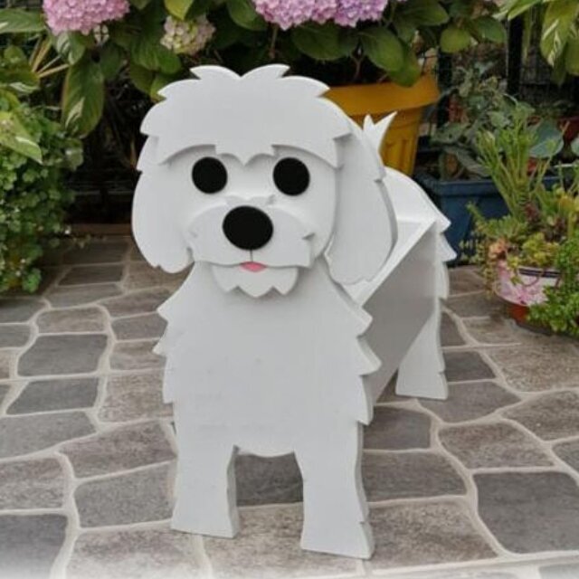 German Shepherd Flower Planter