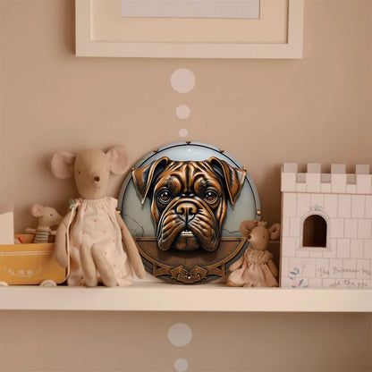 Vintage Boxer Metal Plate