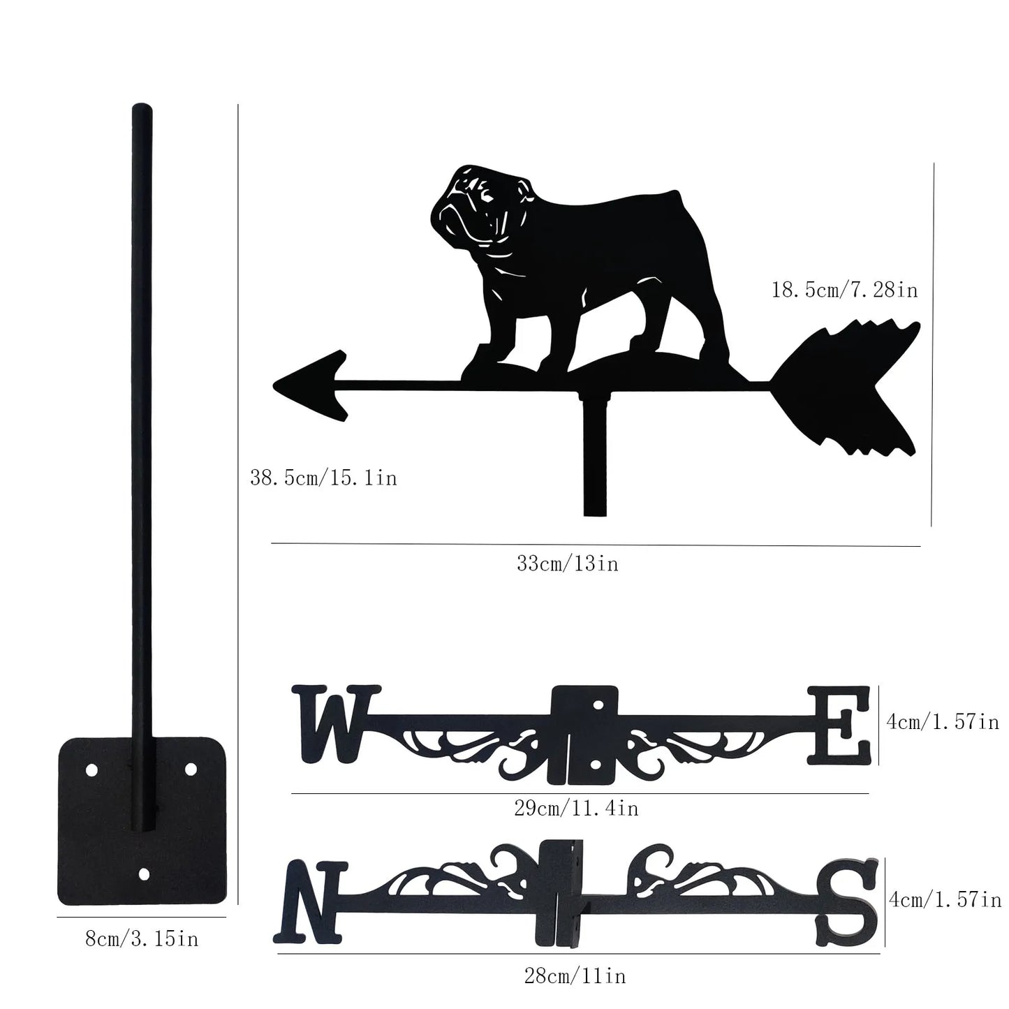 English  Bulldog Weather Vane