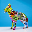Rainbow German Shepherd Statue