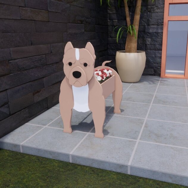 German Shepherd Flower Planter
