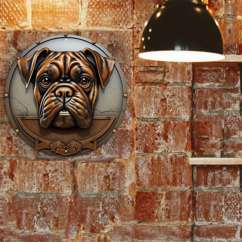 Vintage Boxer Metal Plate