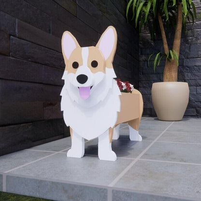 German Shepherd Flower Planter