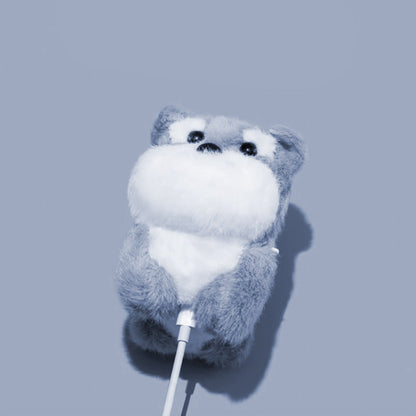 Plush Schnauzer AirPods Case