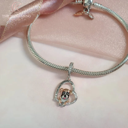 925 Silver Boxer Dog Pendant