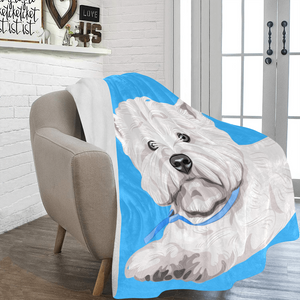 Blue Westie Blanket