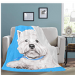 Blue Westie Blanket