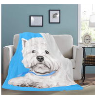 Blue Westie Blanket