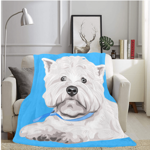 Blue Westie Blanket