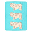 Blue English Bulldog Blanket