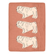 Brown English Bulldog Blanket
