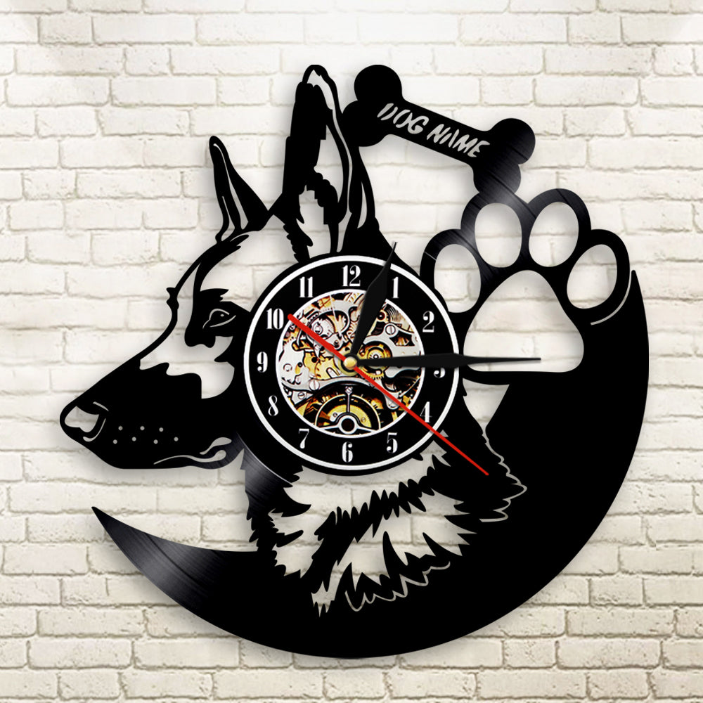 Vinyl German Shepherd Wall Clock