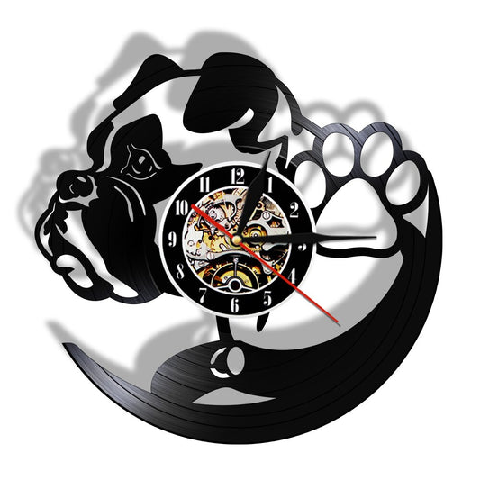 Vinyl Dog Wall Clock