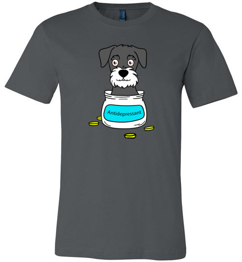 Antidepressant Schnauzer Premium Fitted Men/Unisex T-shirt
