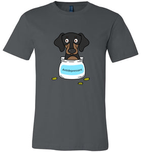 Antidepressant Dachshund Premium Fitted Men/Unisex T-shirt