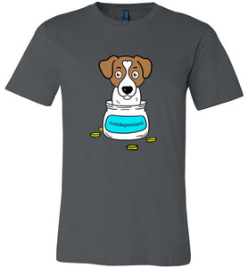 Antidepressant Jack Russell Premium Fitted Men/Unisex T-shirt