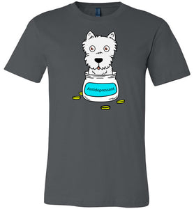 Antidepressant Westie Premium Fitted Men/Unisex T-shirt