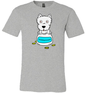 Antidepressant Westie Premium Fitted Men/Unisex T-shirt