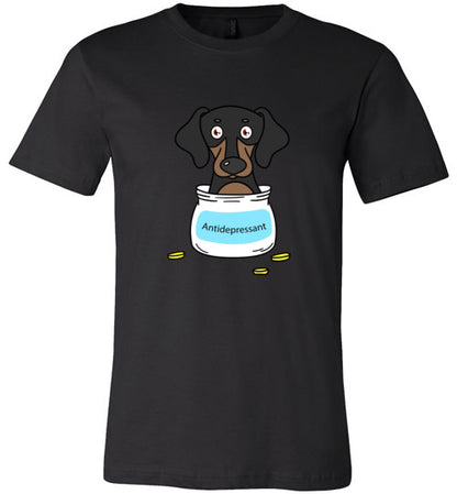 Antidepressant Dachshund Premium Fitted Men/Unisex T-shirt