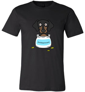 Antidepressant Dachshund Premium Fitted Men/Unisex T-shirt