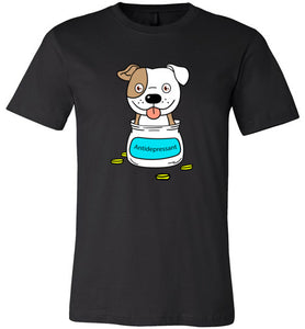 Antidepressant Staffy Premium Fitted Men/Unisex T-shirt