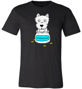 Antidepressant Westie Premium Fitted Men/Unisex T-shirt