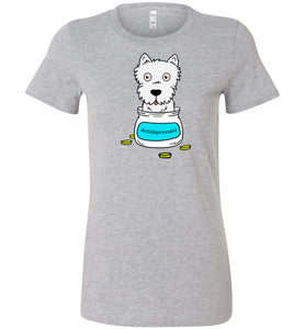 Antidepressant Westie Premium Fitted Lady T-shirt