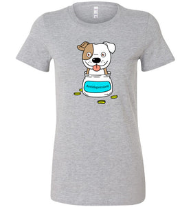 Antidepressant Staffy Premium Fitted Lady T-shirt