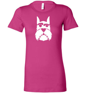 I love Schnauzer Premium Fitted Lady Tee