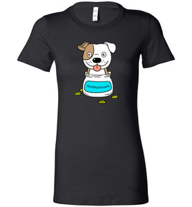 Antidepressant Staffy Premium Fitted Lady T-shirt