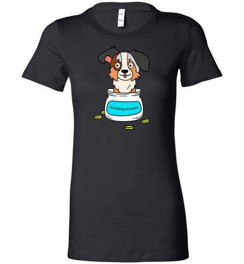 Antidepressant Aussie Premium Fitted Lady T-shirt