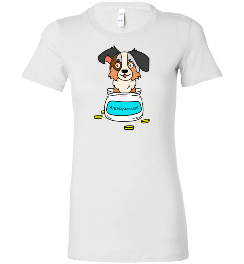 Antidepressant Aussie Premium Fitted Lady T-shirt