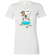 Antidepressant Staffy Premium Fitted Lady T-shirt