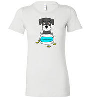 Antidepressant Schnauzer Premium Fitted Lady T-shirt
